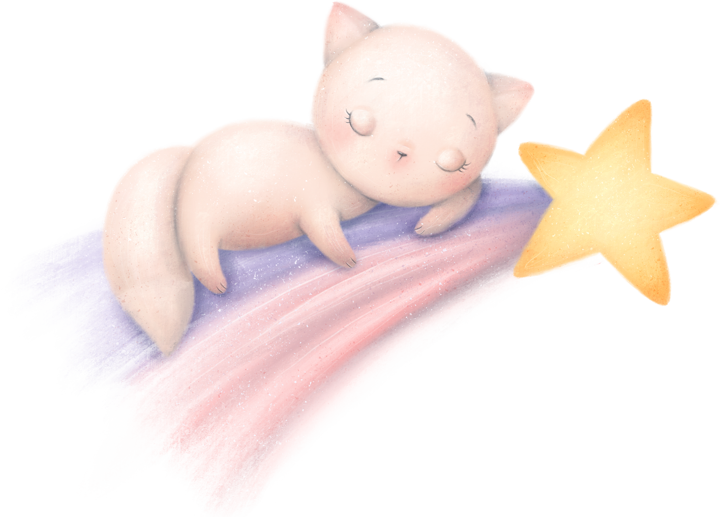 Illustration of cute animals sweet dreams. Good night cat.	Illustration of cute animals sweet dreams. Good night cat.	